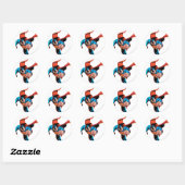 Sticker Rond Superman avance (Feuille)