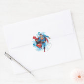 Sticker Rond Superman avec logo (Enveloppe)