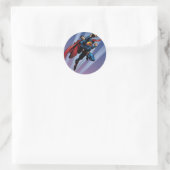 Sticker Rond Superman avec stries légères (Sac)