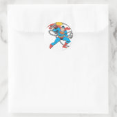 Sticker Rond Superman casse les chaînes 3 (Sac)