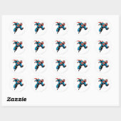 Sticker Rond Superman en costume (Feuille)