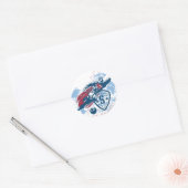 Sticker Rond Superman et carte (Enveloppe)