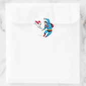 Sticker Rond Superman et Krypto 2 (Sac)