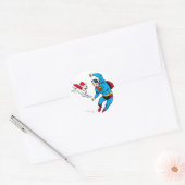 Sticker Rond Superman et Krypto 2 (Enveloppe)