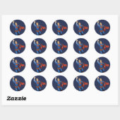 Sticker Rond Superman Flying Left (Feuille)