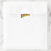 Sticker Rond Superman | Logo de lettres rouges jaunes (Sac)