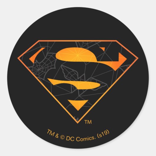 Sticker Rond Superman | Logo inspiré d'Halloween (Devant)