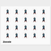 Sticker Rond Superman - Main dans le poing (Feuille)