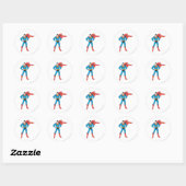 Sticker Rond Superman Poing (Feuille)