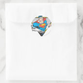 Sticker Rond Superman révélé (Sac)