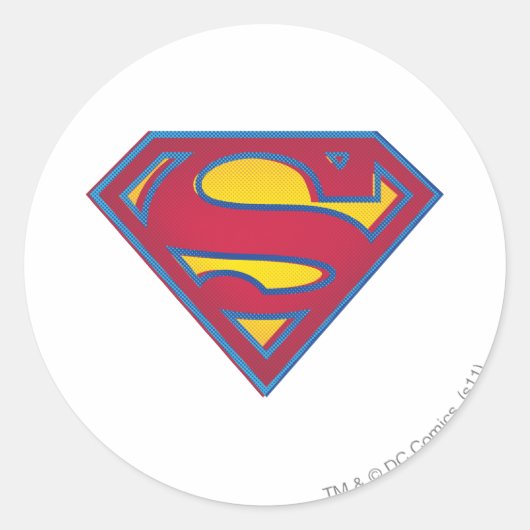 Sticker Rond Superman S-Shield | Logo de points (Devant)