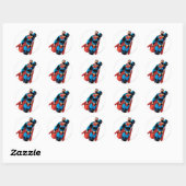 Sticker Rond Superman Soeurs (Feuille)