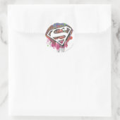Sticker Rond Superman Stylisé | Logo de l'innocence tordue (Sac)