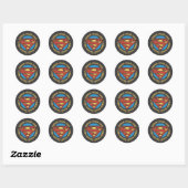 Sticker Rond Superman Stylisé | Logo de vol Vision Force (Feuille)