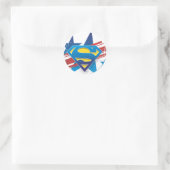 Sticker Rond Superman Stylisé | Logo Stars et Stripes (Sac)