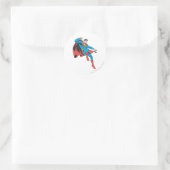Sticker Rond Superman Terres Légèrement (Sac)