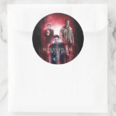 Sticker Rond Supernatural Crowley, Dean et Sam (Sac)