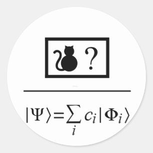 Sticker Rond Superposition quantique