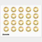 Sticker Rond Superstar d'or personnalisée Prix de l'enseignant (Feuille)