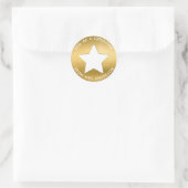 Sticker Rond Superstar d'or personnalisée Prix de l'enseignant (Sac)