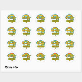 Sticker Rond Superstar Electricien (Feuille)