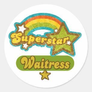 Sticker Rond Superstar Witress