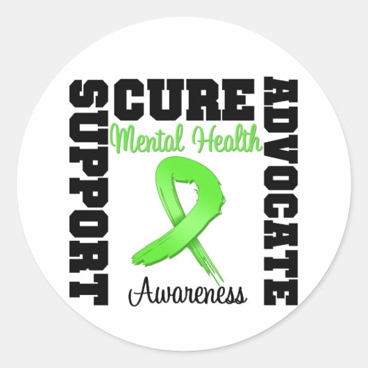 Sticker Rond Support Advocate Cure - Sensibilisation à la santé (Devant)