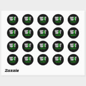 Sticker Rond Support Cérébral Palsy Cp Mois de sensibilisation (Feuille)