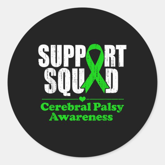 Sticker Rond Support Cérébral Palsy Cp Mois de sensibilisation (Devant)