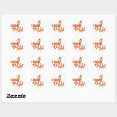 Sticker Rond Support de girafe grand (Feuille)