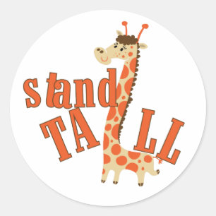 Sticker Rond Support de girafe grand