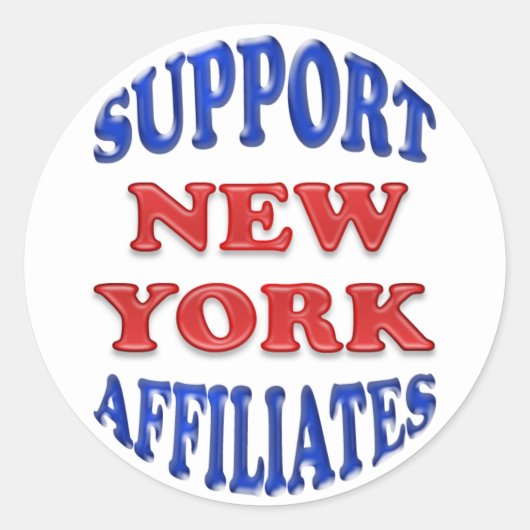 Sticker Rond Support des affiliés de New York (Devant)
