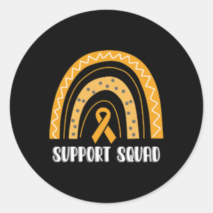 Sticker Rond Support Escadron Orange Rainbow Ribbon RSD CRPS Aw