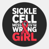 Sticker Rond Support Messed Wrong Sickle Warrior Cell (Devant)
