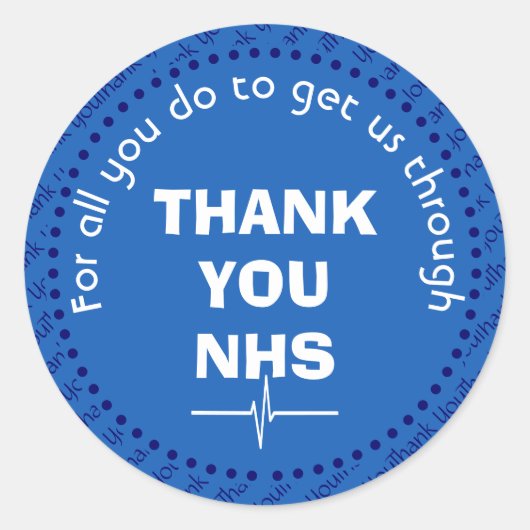 Sticker Rond Support personnalisable NHS Merci (Devant)