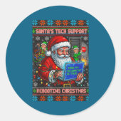 Sticker Rond Support s Tech Santa Ugly Rebooting (Devant)