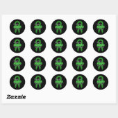 Sticker Rond Support Squad Mental Health Awareness Lime Green R (Feuille)