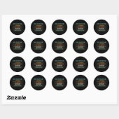 Sticker Rond Support technique informatique (Feuille)