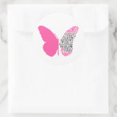 Sticker Rond Support The Fighters Breast Cancer Awareness (Sac)