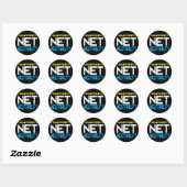 Sticker Rond Supporter la neutralité du Net (Feuille)