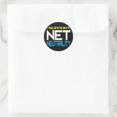 Sticker Rond Supporter la neutralité du Net (Sac)