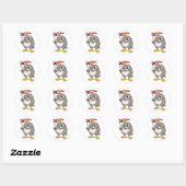 Sticker Rond Supporter Owl (Feuille)