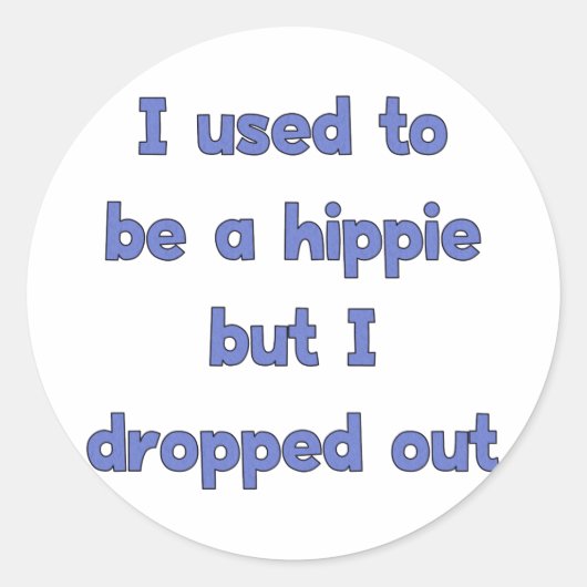 Sticker Rond Supprimer Hippie (Devant)