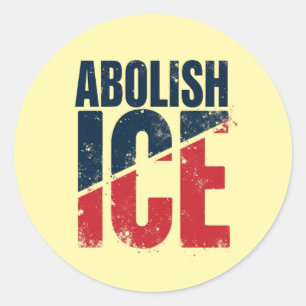 Sticker Rond Supprimer ICE Vintage Protestation