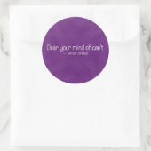 Sticker Rond Supprimer le doute de votre esprit (2) (Sac)