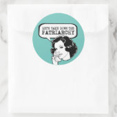 Sticker Rond Supprimons le Patriarcat (Sac)