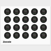 Sticker Rond Suprt Coworker Retro Ugly Christmas Saying Quote  (Feuille)