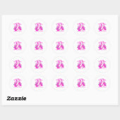 Sticker Rond Suprt Squad Breast Cancer Awareness Nk Ribbon Wome (Feuille)