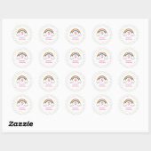Sticker Rond Sur Cloud 9 ! Anniversaire arc-en-ciel (Feuille)