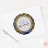 Sticker rond sur Imaginaire d'or biologique (Enveloppe)